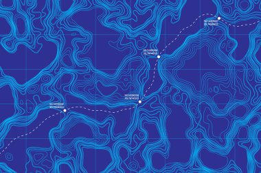 Kavramsal vektör topografik harita