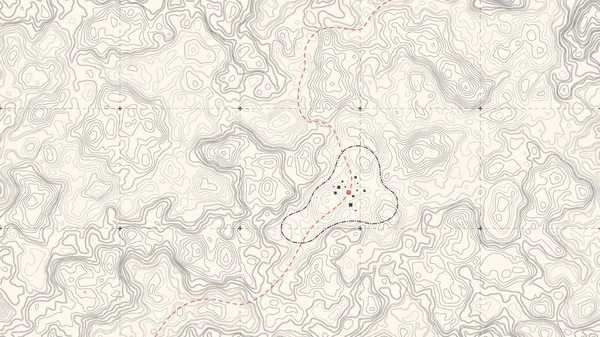 Vintage detaylı kontur topografik harita vektör — Stok Vektör