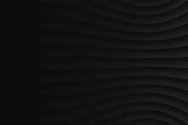 검은 물결 모양의 추상 3d 배경 — 스톡 사진