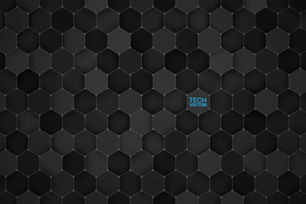 3D-Technologie hexagonaler Vektor abstrakter Hintergrund — Stockvektor