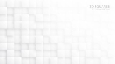 Beyaz 3d Vektör Blokları Soyut Arka Plan