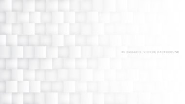 White 3D Vector Squares Light Abstract Background clipart