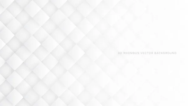 Vector 3D Rhombus Blanco Fondo abstracto — Vector de stock