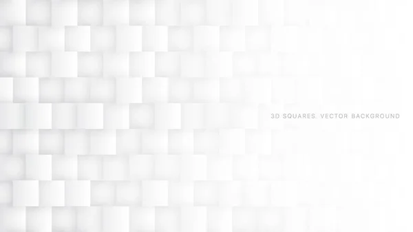 白い3Dベクトル正方形ライト抽象背景 — ストックベクタ