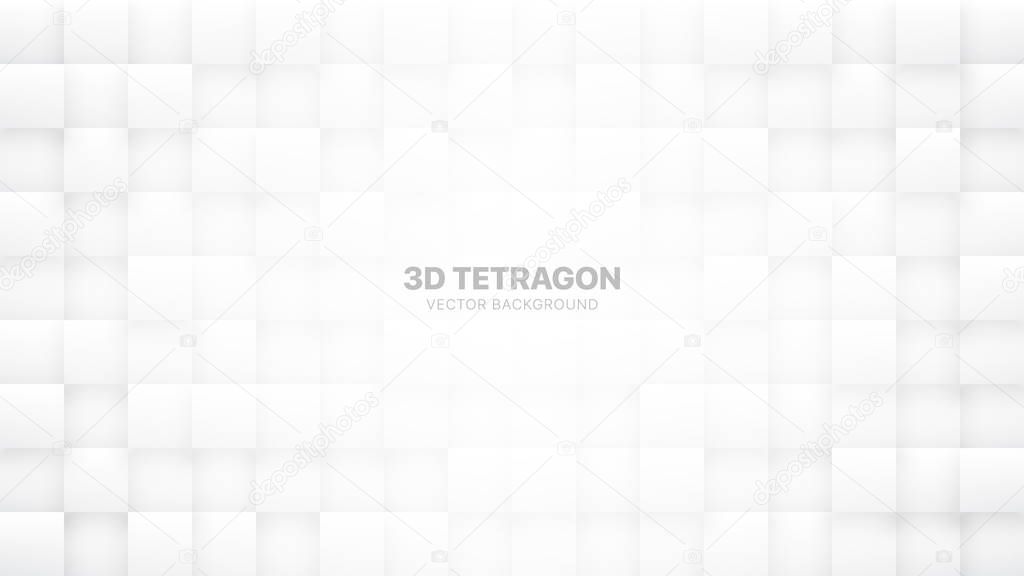 3D Vector Blocks White Abstract Background