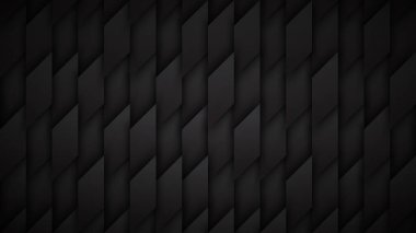 Minimalist Siyah 3D Paralelkenar Şekiller Koyu Gri Soyut Arkaplan