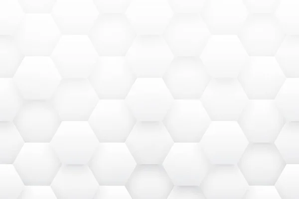 Tech 3D Hexagonale Structuur Minimalistisch Wit Abstracte Achtergrond — Stockfoto