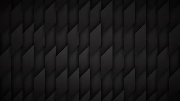 Minimalist Black 3D Parallelogram Shapes Dark Gray Abstract Background — 스톡 사진