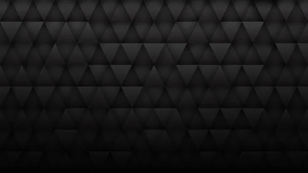 Dark Gray 3D Triangle Particles Technology Minimalist Black Abstract Background — стокове фото