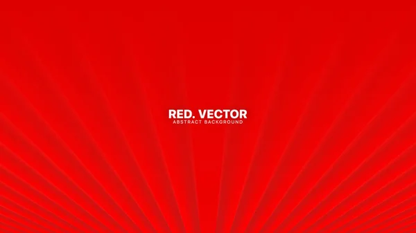 3D Vector Perspective Smooth Lines Deep Red Blurred Abstract Background — Stock Vector