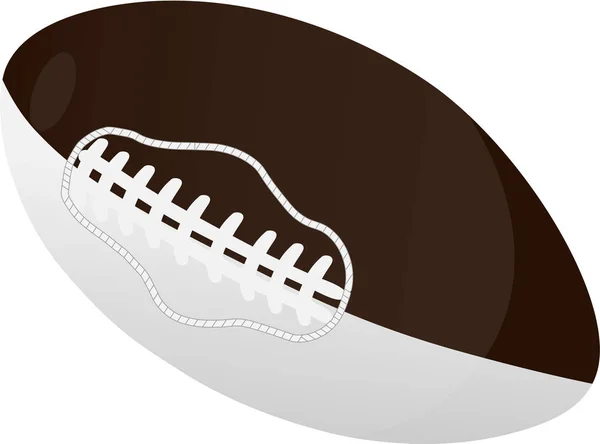 Rugby American Football Ball Isolated White Background Eps File Available — Stock Vector