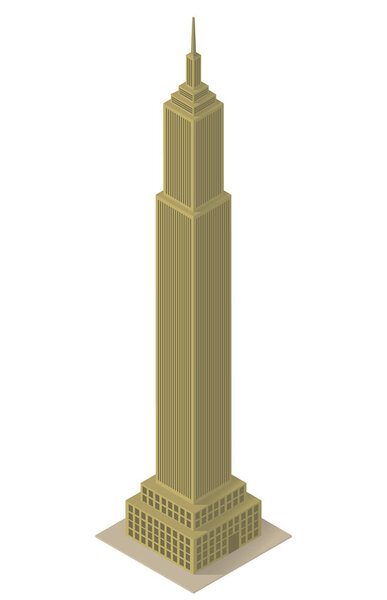Изометрические небоскребы Эмпайр-Стейт
