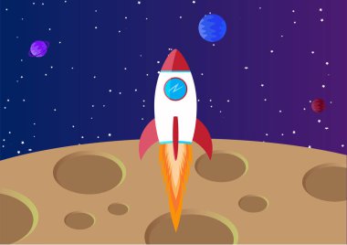 alan arka plan ay ve roket