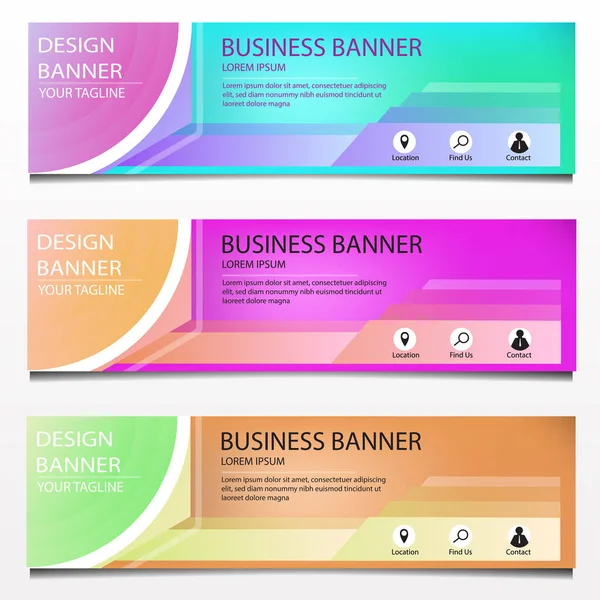 Modern colorful banner. Modern vector template — Stock Vector