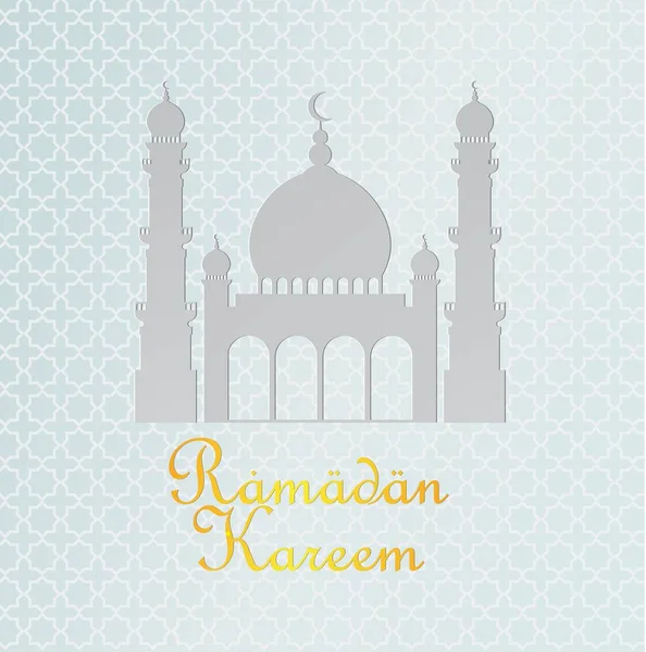 Ramadán Kareem saludo fondo — Vector de stock