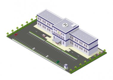 izometrik Hastane Binası simgesi