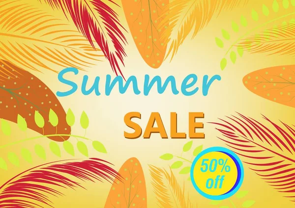 Banner web de venta de verano — Vector de stock