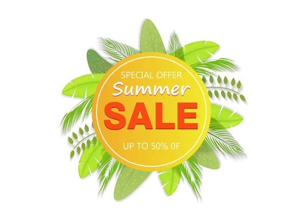 Banner web de venta de verano — Vector de stock