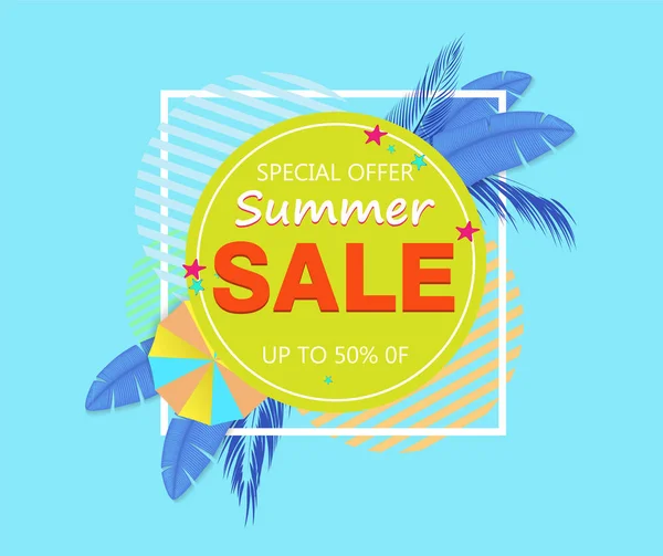 Banner web de venta de verano — Vector de stock