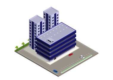 izometrik modern Binası
