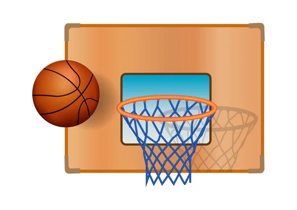 Vector Illustration Basketball Basket — Stock Vector