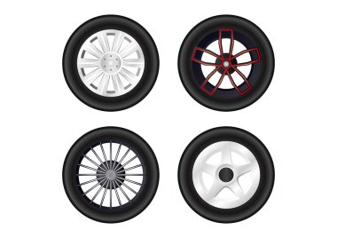 Alaşımlı jantlı araba tekerlekleri.