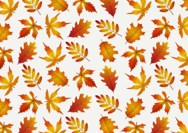 Tekstil, baskı, yüzey, kumaş tasarımı için sonbahar deseni. Vektör illüstrasyonları