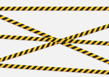 İnşaat kurdelelerinin altında. Beyazda izole edilmiş