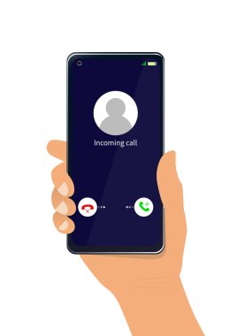 Eldeki akıllı telefondan gelen arama..