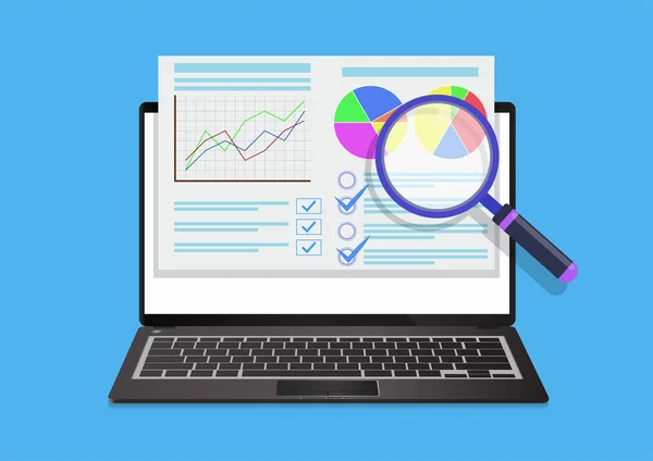 Koncept Finančního Účetnictví Organizační Proces Analytický Výzkum Plánování Reportáž Analýza — Stockový vektor