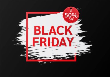 Beyaz boyalı siyah cuma pankartı