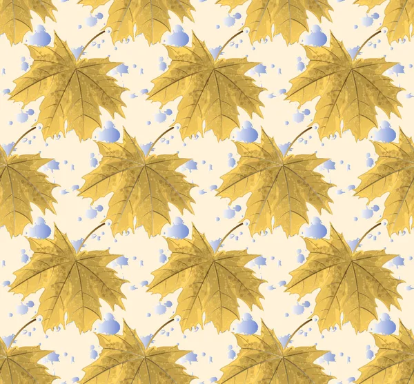 Χωρίς Ραφή Πρότυπο Maple Φύλλα Ακουαρέλες — Διανυσματικό Αρχείο