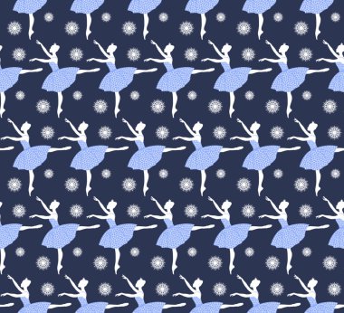 bir kar tanesi dans balerinler atlama ile seamless modeli