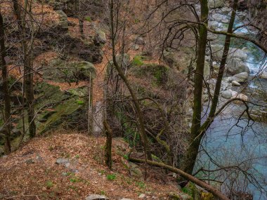 Görünümü küçük köprü Val Grande Milli Parkı'nda, Piedmont, İtalya