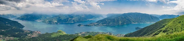 Monte Crocione Zirvesinden Lombardiya Talya Görüldüğü Gibi Como Gölü Nün — Stok fotoğraf