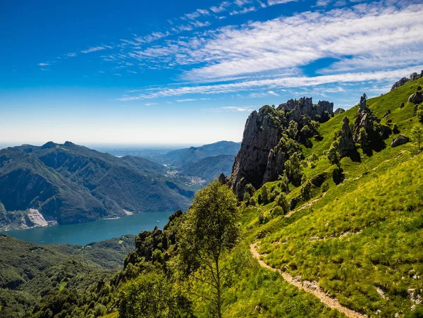 Hiking Trail Rifugio Rosalba Üzerinde Grigna Meridionale Lombardy Talya Için — Stok fotoğraf