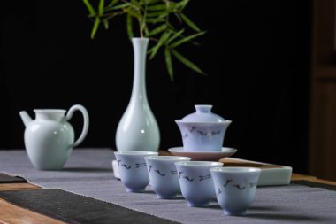 Çin çaydanlığı ve çay bardağı