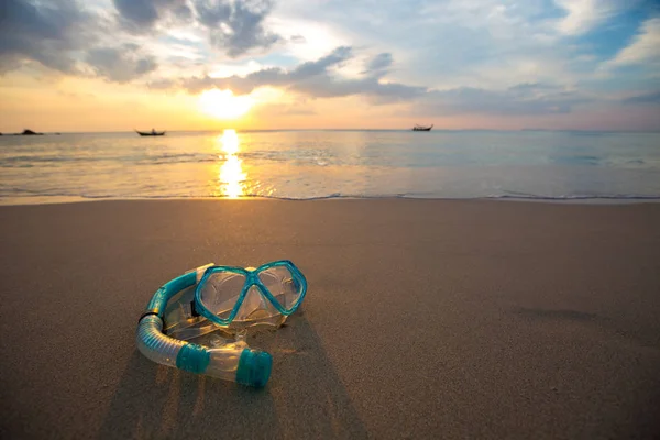 Mask Snorkel Diving Beach — Stock Photo, Image