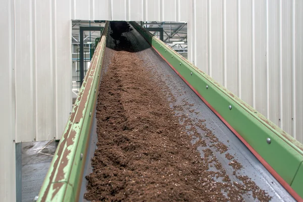 konveyör, turba substrat satır doldurma