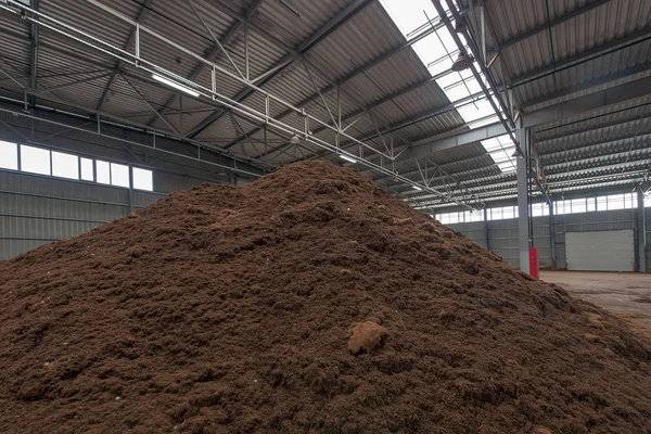 Loading Peat Raw Materials Processing Plant — Stock Photo, Image