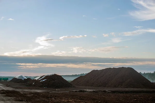 Ukrayna Polesie Bölge Turba Alanları Bir Mineral Çıkarımı — Stok fotoğraf