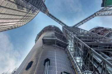 Tahıl ambarı özel yer tahıl uzun süreli depolama için donatılmış.