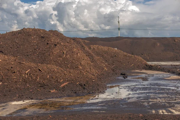 Planta Transformación Turba Almacén Materias Primas Productos Acabados —  Fotos de Stock