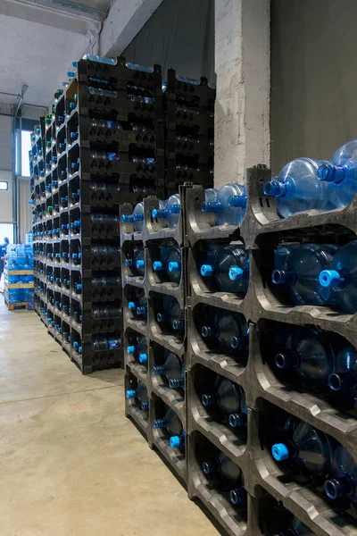 Factory Warehouse Production Bottled Water — Stock Photo, Image