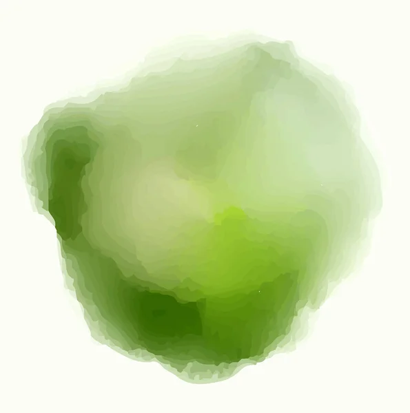 Teinture Aquarelle Verte Tache — Image vectorielle