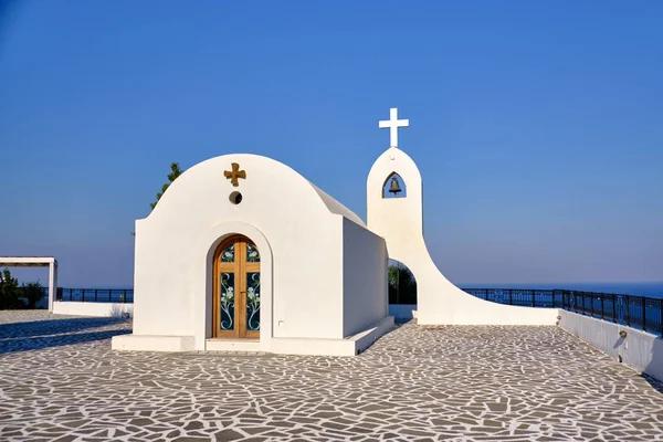 Orthodox Church on the mountain in Greece with a sea view 2018