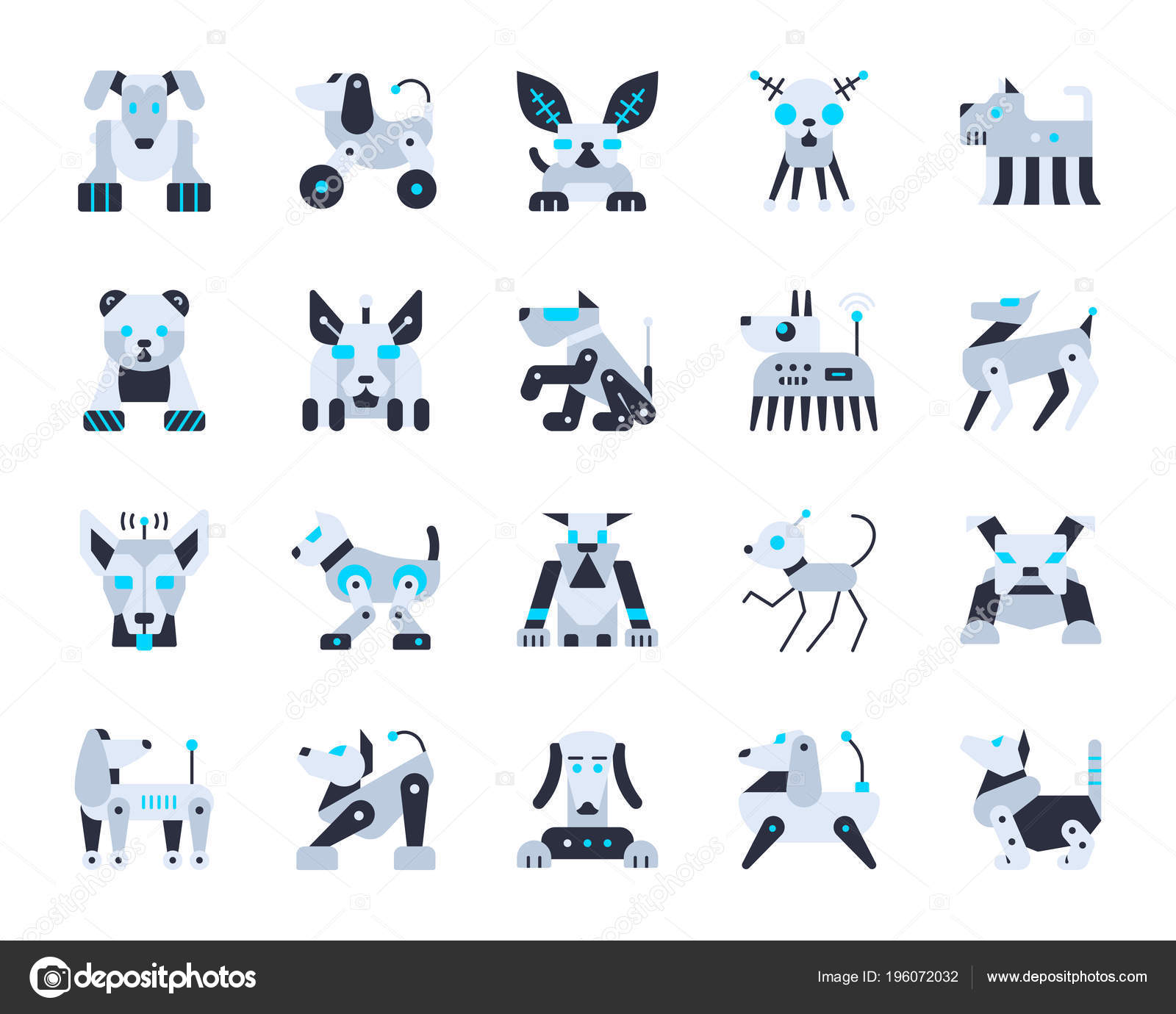 robot pet vector