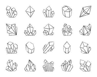 Kristal kömür beraberlik satır simgeler kümesi vektör
