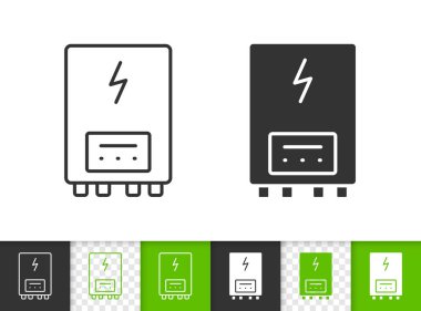 Elektrikli ısıtıcı basit siyah çizgi vektör simgesi
