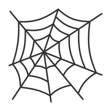 Düzenlenebilir kontur Spiderweb halloween ince çizgi simgesini